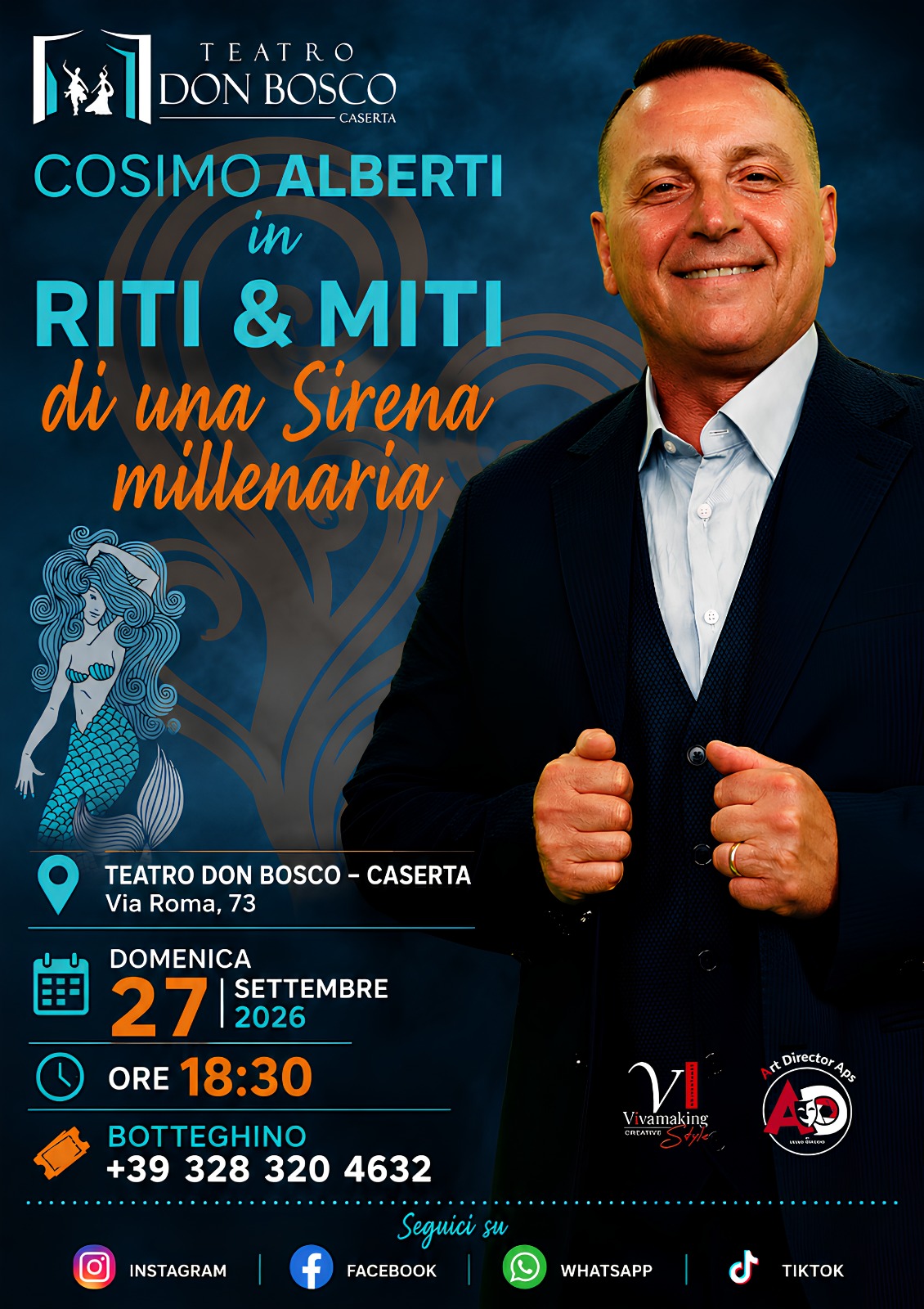 Cosimo Alberti in: "Riti e miti di una sirena millenaria" - domenica 27 settembre ore 18:30